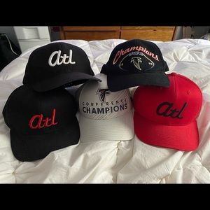 Atlanta braves and falcons hats